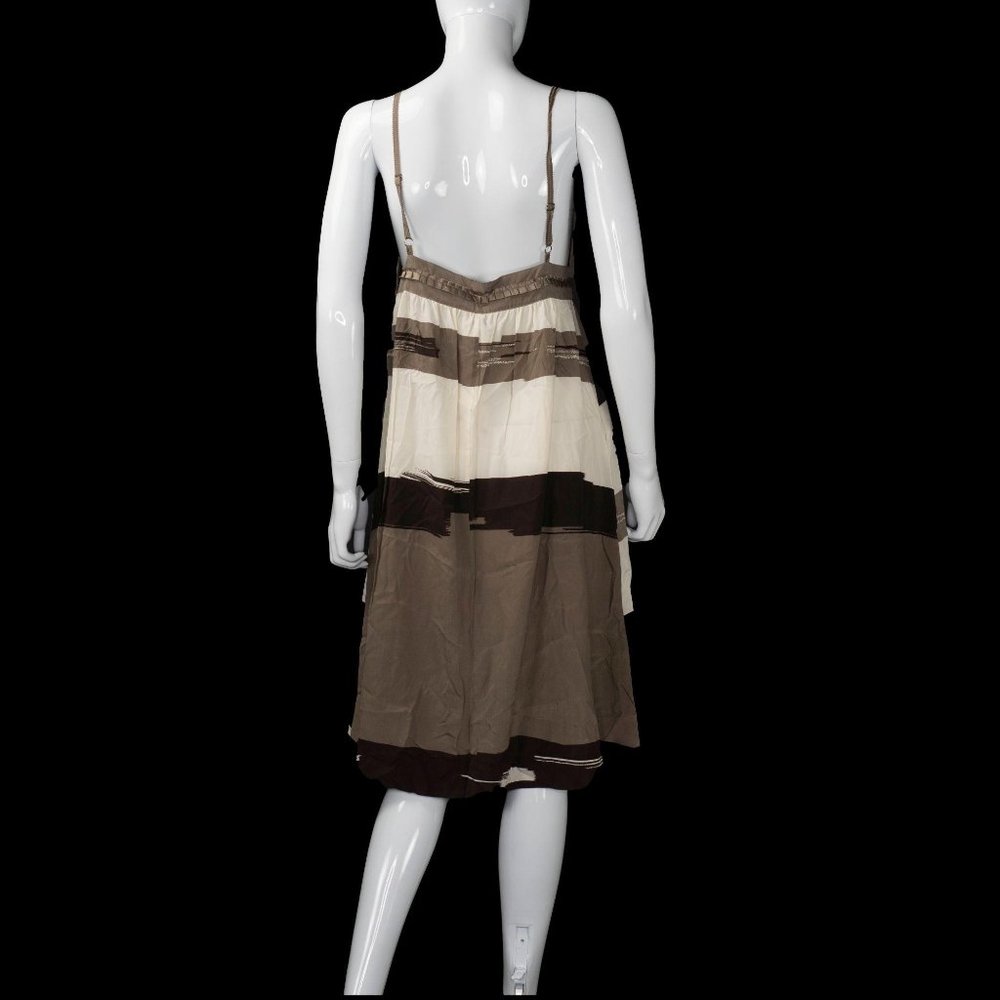 NWT YAYA Afledo Taupe Cream Print Slip Dress - Picture 4 of 5